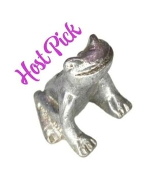 Vintage Metzke Pewter Miniature Frog Figurine | EUC